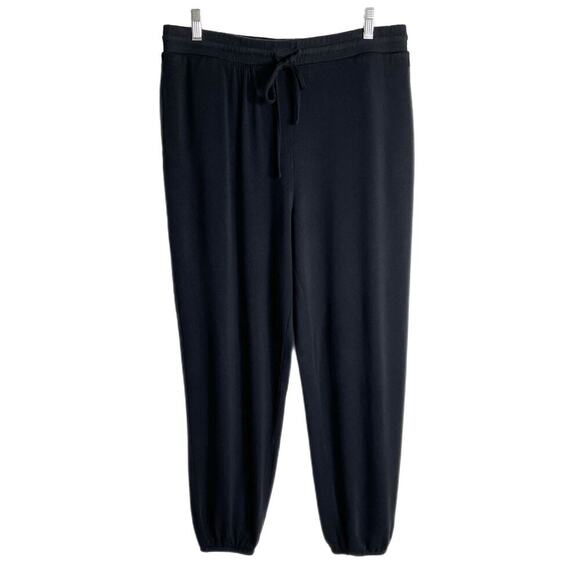 All Worthy Hunter McGrady Women's Jogger Pants M Black Knit Pull On Drawstring - Picture 1 of 9